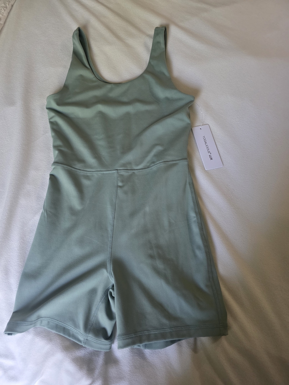 Yogalicious Sage Green Sleeveless Jumpsuit Romper
